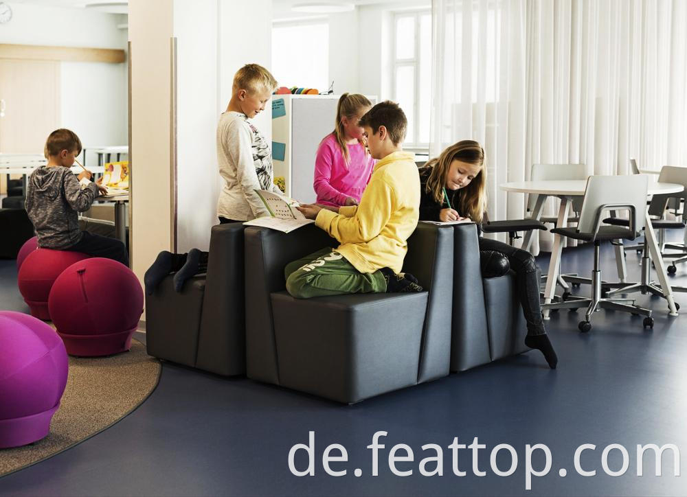 Hochwertiges modernes Lederempfangsofa Set Office Lounge Wartedofa